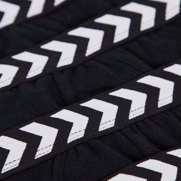 NWT 5-Pack Medium Hummel Briefs with Chevron Waistband Black - Picture 4 of 8